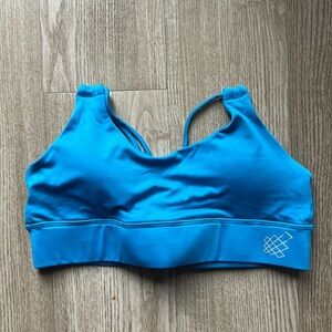 blue sports bra